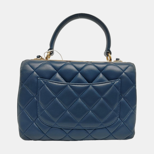 TRENDY CC Small Quilted Lambskin Blue