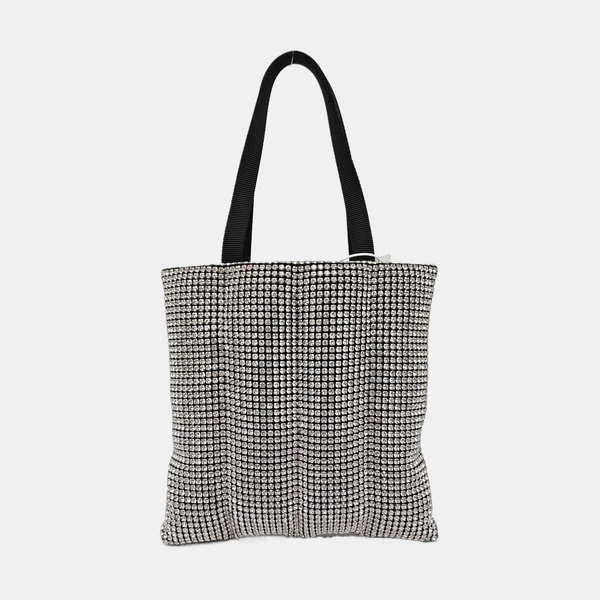 Lab-Grown Diamond Top Handle Bag Black