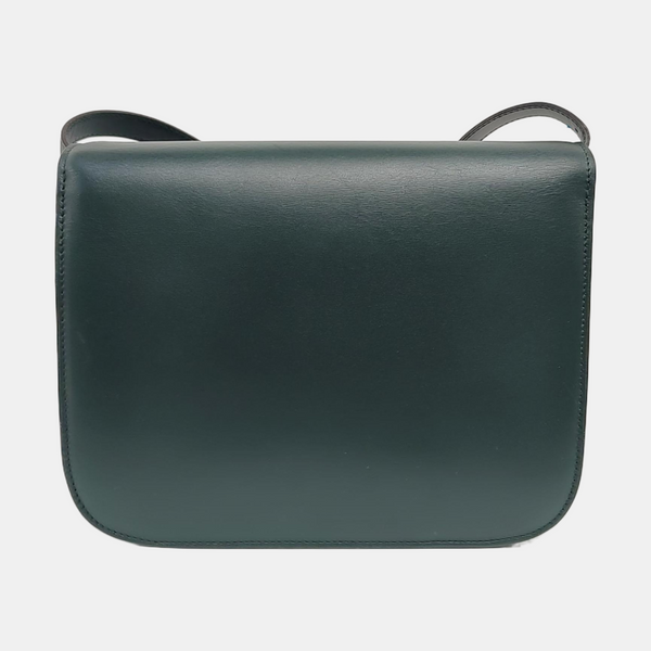 Authenticated pre-owned CLASSIC BOX Medium Calfskin Green - Shoulder Bag at Looply