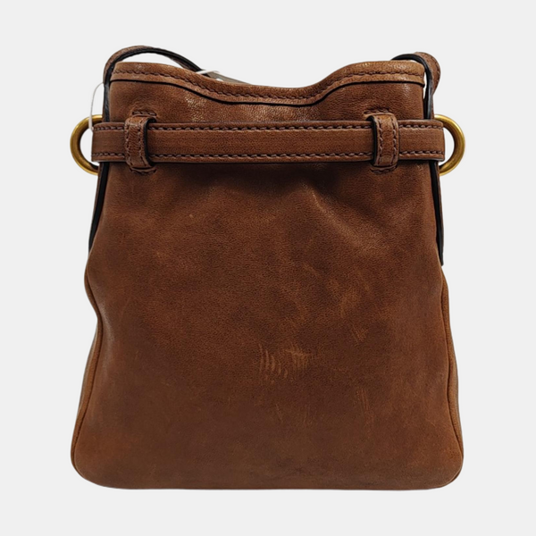 Lambskin Bucket Bag Brown