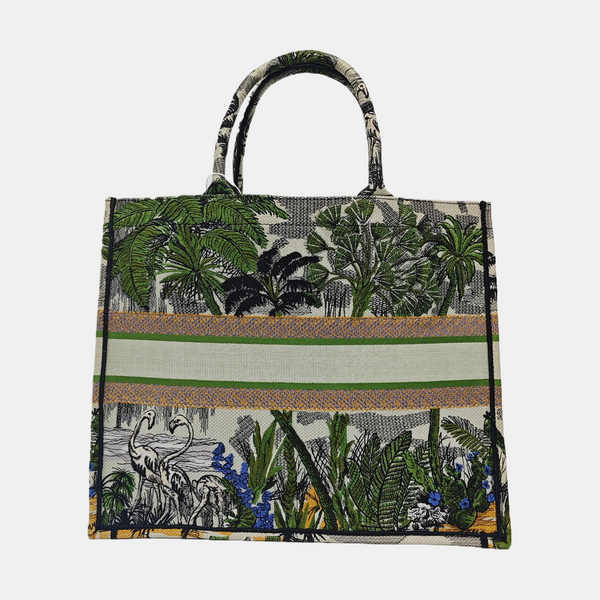 Book Tote Large Canvas Multicolor