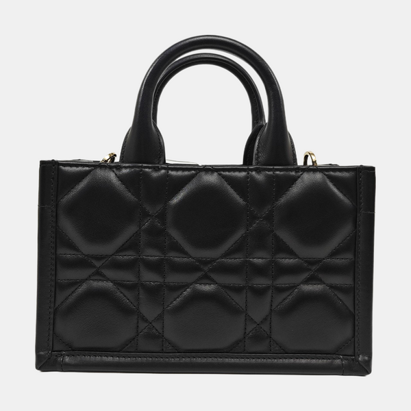 Lady D-Joy Mini Cannage Calfskin Black