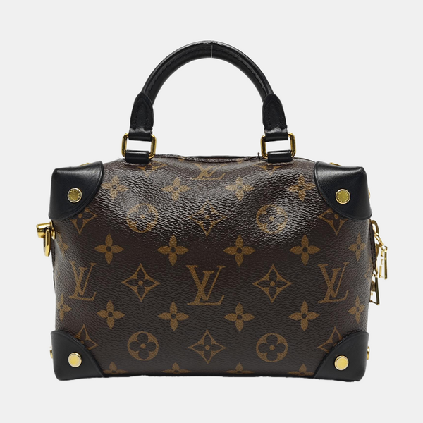 PETITE MALLE Monogram Coated Canvas Brown