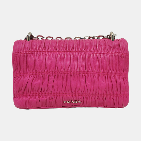 Quilted Lambskin Shoulder Bag Red