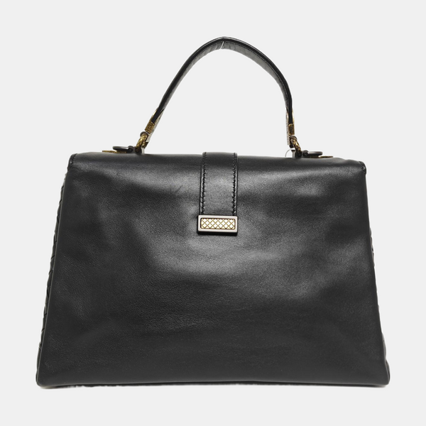 Piazza Medium Calfskin Black