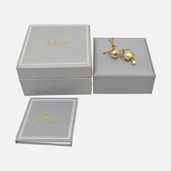Dior Tribales Brass White Earrings