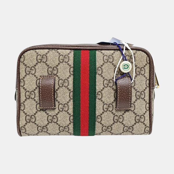 Ophidia Small Monogram Coated Canvas Beige