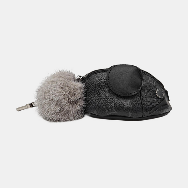 Monogram Coated Canvas Key Pouch Black
