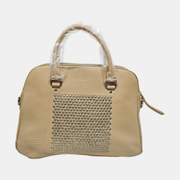 Calfskin Shoulder Bag Beige