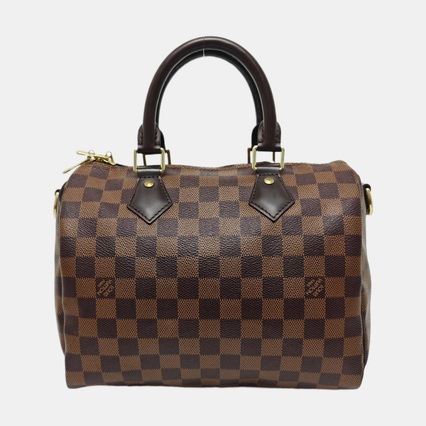 SPEEDY 25 Damier Ebene Coated Canvas Brown