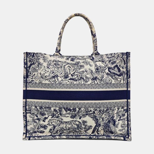Book Tote Large Canvas Beige