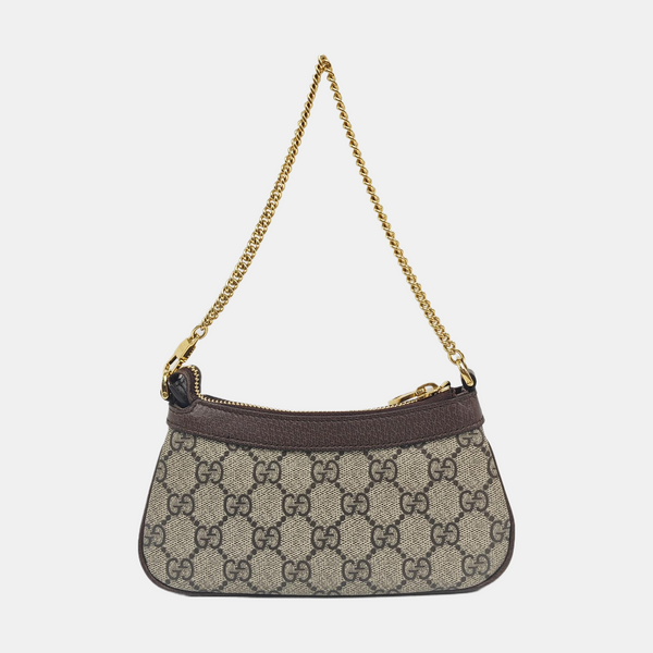 Ophidia Mini Monogram Coated Canvas Beige
