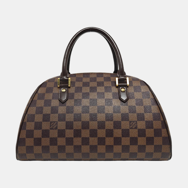 RIBERA MM Damier Ebene Coated Canvas Brown