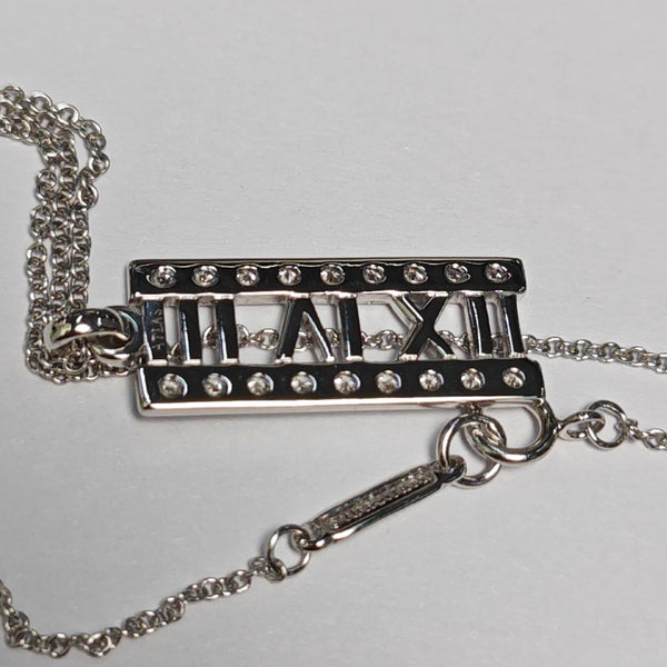 Atlas 18k White Gold Silver Necklace