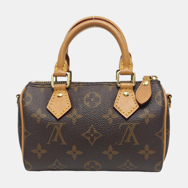 SPEEDY Nano Monogram Coated Canvas Brown