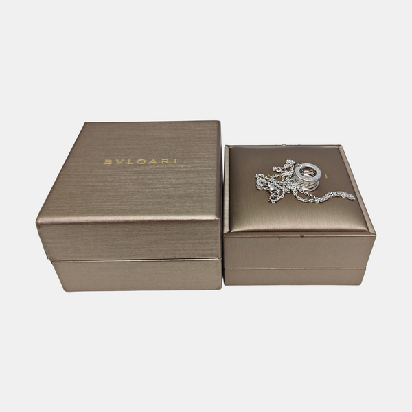 B.ZERO1 18k White Gold Silver Necklace
