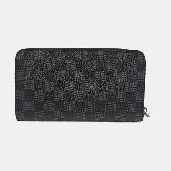 ZIPPY Damier Graphite Coated Canvas Gray Wallet