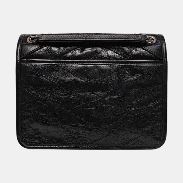 NIKI Small Chevron Calfskin Black
