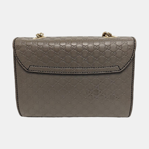 Emily Chain Monogram Calfskin Gray