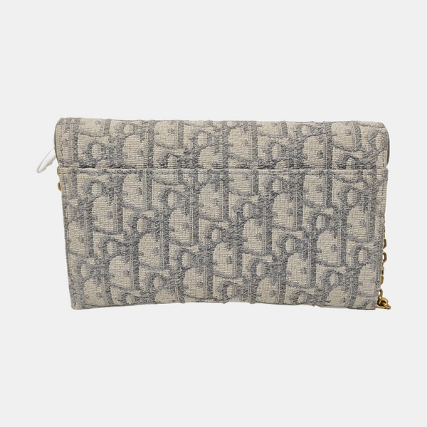 Saddle Small Oblique Canvas Gray