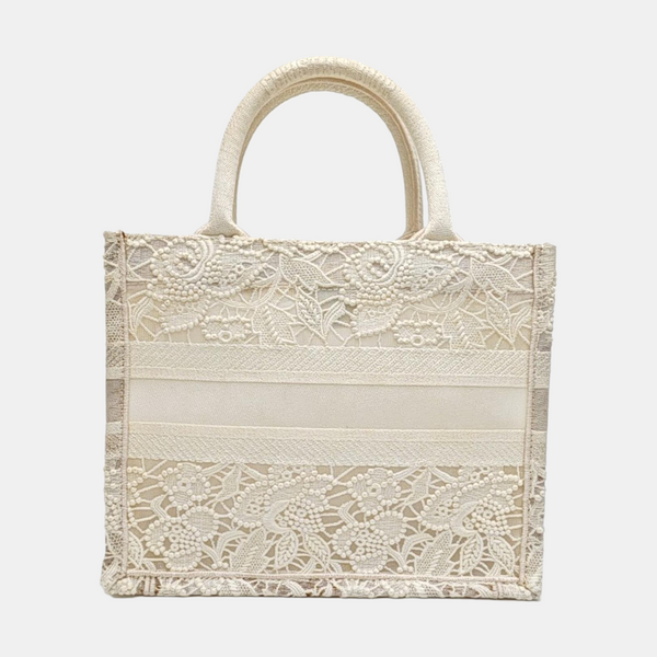 Book Tote Small Canvas White
