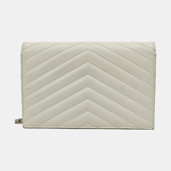 MONOGRAM WOC Chevron Calfskin White