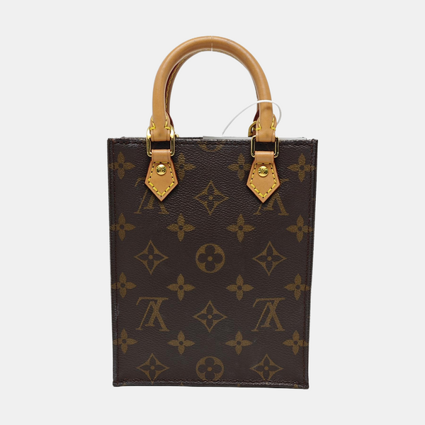 SAC PLAT Mini Monogram Coated Canvas Brown