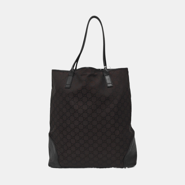 Monogram Nylon Tote Bag Brown