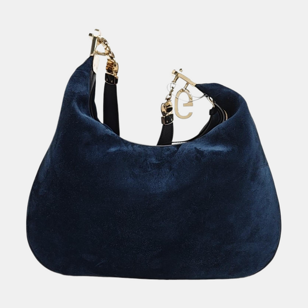 Suede Shoulder Bag Blue
