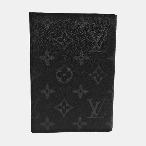 Monogram Coated Canvas Card Holder Gray