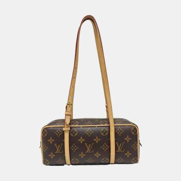 Monogram Coated Canvas Shoulder Bag Brown