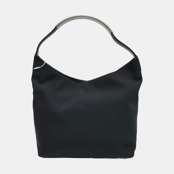Fabric Top Handle Bag Black