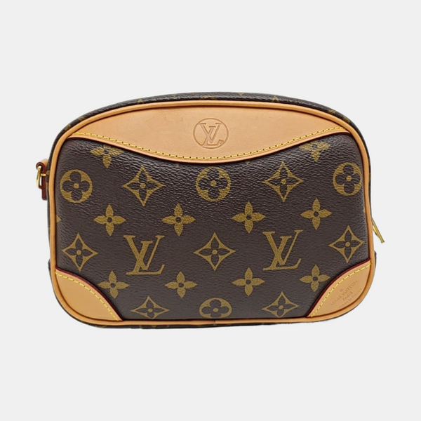DEAUVILLE Mini Monogram Coated Canvas Brown