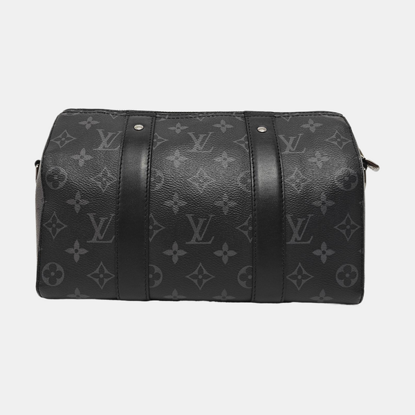 KEEPALL Monogram Coated Canvas Black