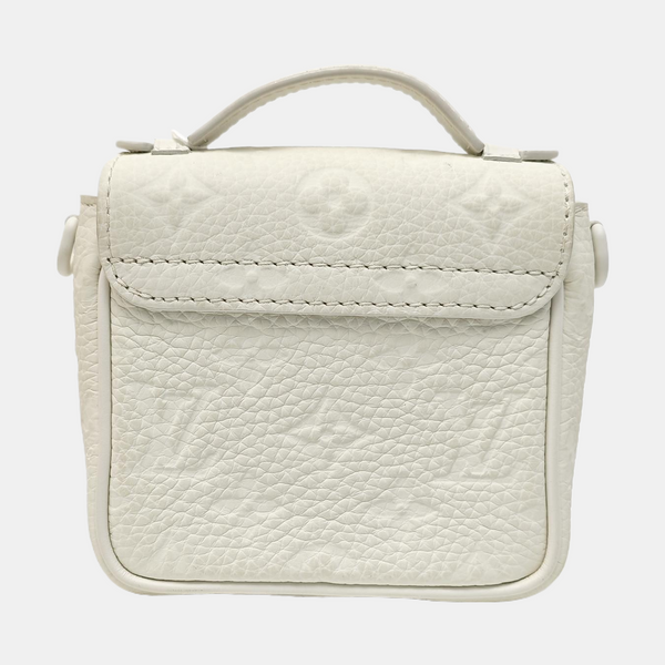S LOCK Monogram Calfskin White