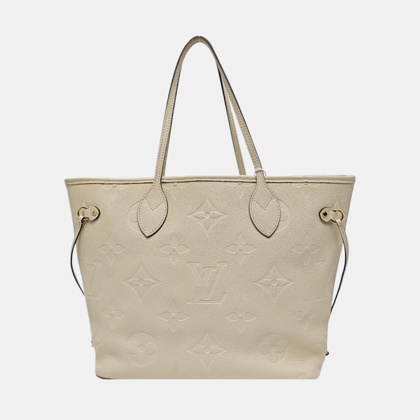 NEVERFULL MM Monogram Calfskin Beige