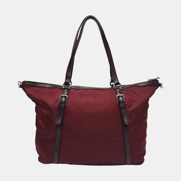 Nylon Tote Bag Red