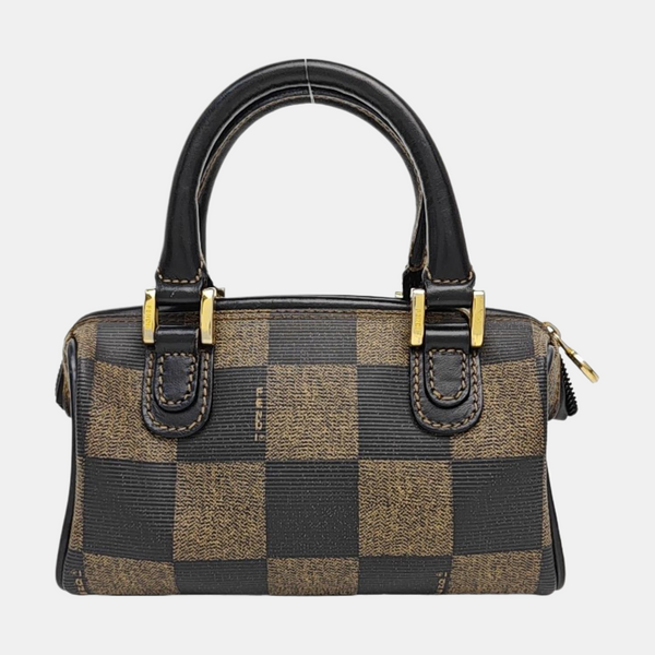 Coated Canvas Shoulder Bag Black