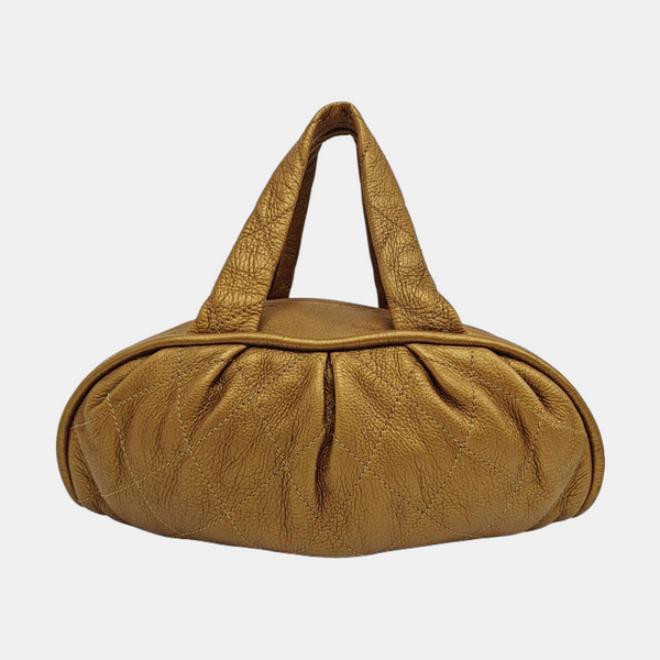 Quilted Deer Leather Gold