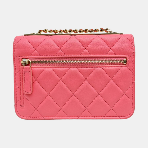 Quilted Lambskin Shoulder Bag Red