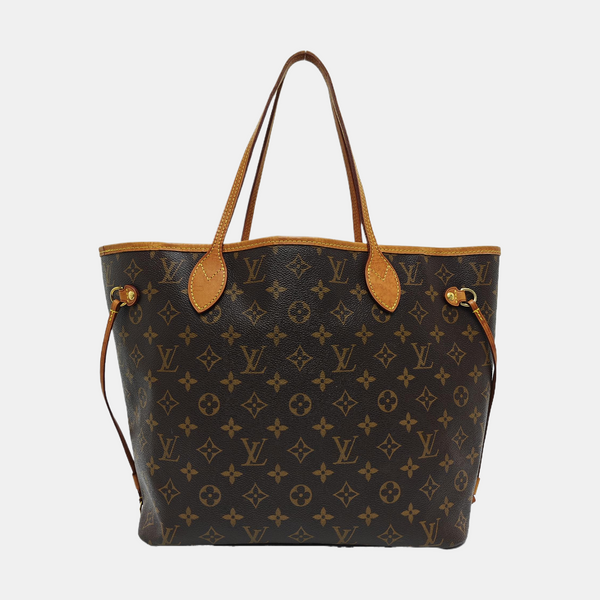 NEVERFULL MM Monogram Coated Canvas Brown