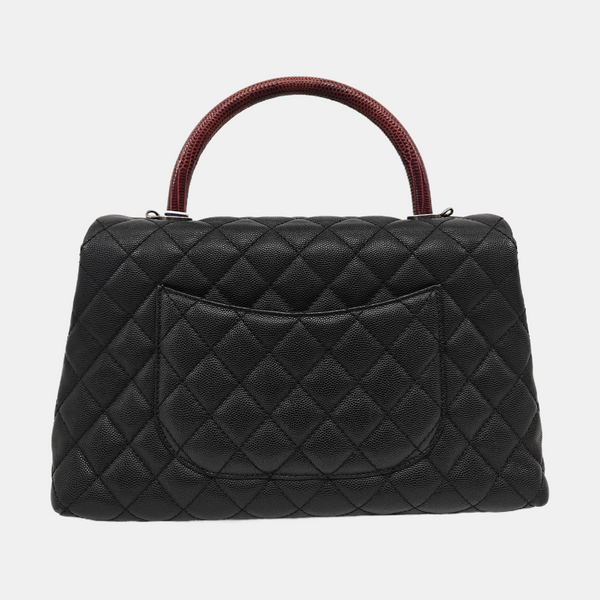 COCO HANDLE Medium Quilted Grained Calfskin Multicolor