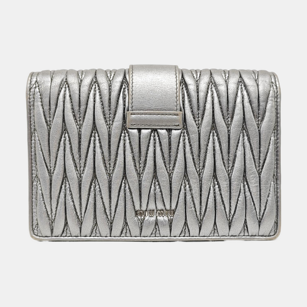 Matelassé Quilted Lambskin Silver