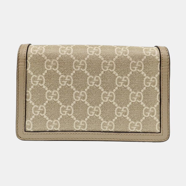 Dionysus Super Mini Monogram Coated Canvas Beige