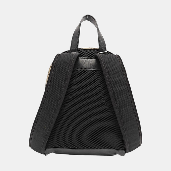 Monogram Coated Canvas Backpack Small Brown