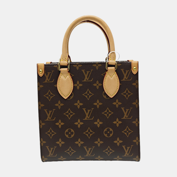 SAC PLAT BB Monogram Coated Canvas Brown