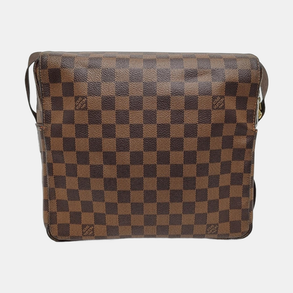 NAVIGLIO Damier Ebene Coated Canvas Brown