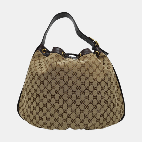 Monogram Canvas Tote Bag Brown