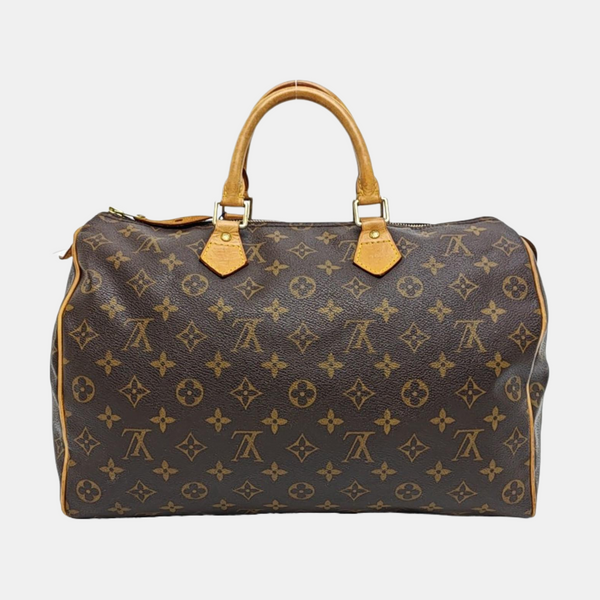 SPEEDY 35 Monogram Coated Canvas Brown