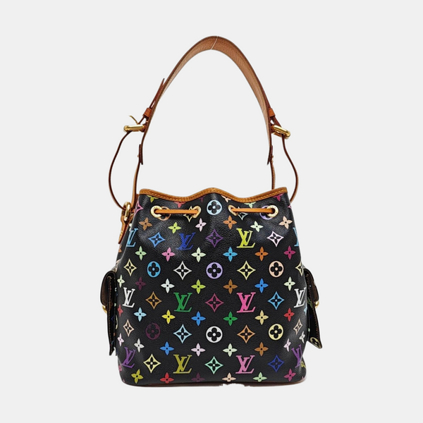 LV × TM NÉONOÉ MM Monogram Coated Canvas Black